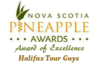 Pineapple award of excellence - Halifax Tour Guys 